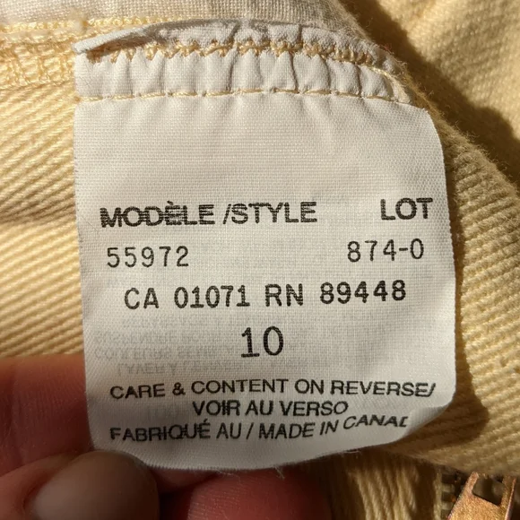 90s yellow jean shorts - Picture 4 of 4